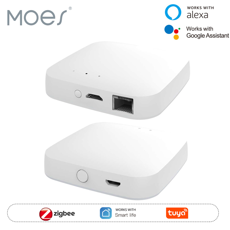 Smart Home Zentrale - MOES Tuya ZigBee3.0 Smart Hub, Wireless/Wired