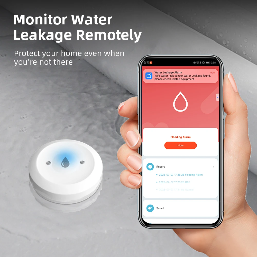 Smart Home Green - Zigbee Water Leak Sensor for Tuya