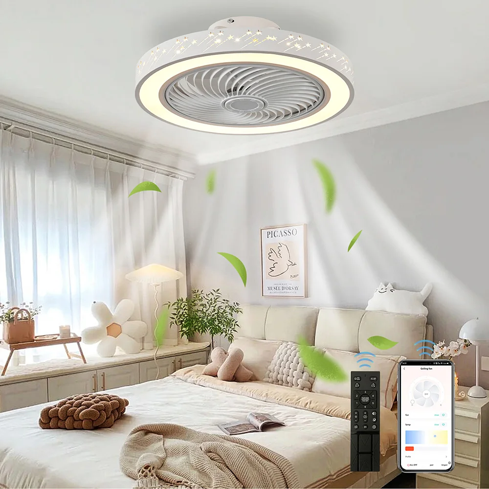 Smart Home Ventilation System - Smart App ceiling fan 46CM fans