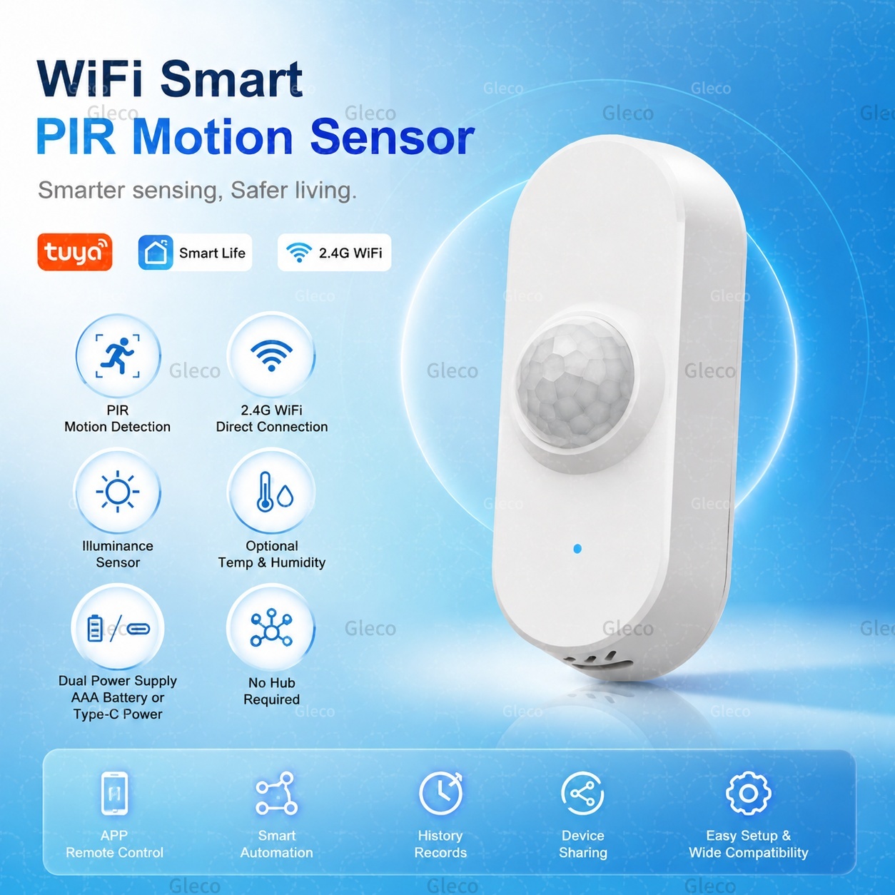 Smart Home Wiser - Tuya WiFi PIR Motion Sensor Smart