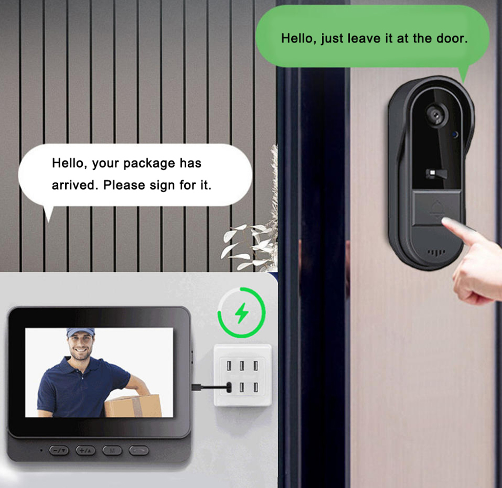 Wire-Free 2.4G Smart Doorbell  - Smart Home Video Doorbell Installation ulasan dan harga