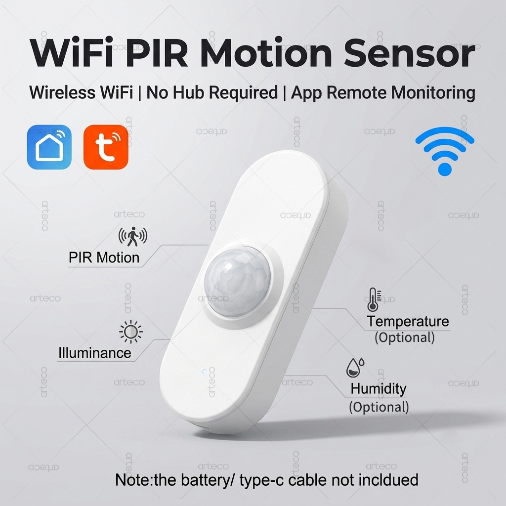 Tuya WiFi PIR Motion Brightnes - Smart Home Wiser ulasan dan harga
