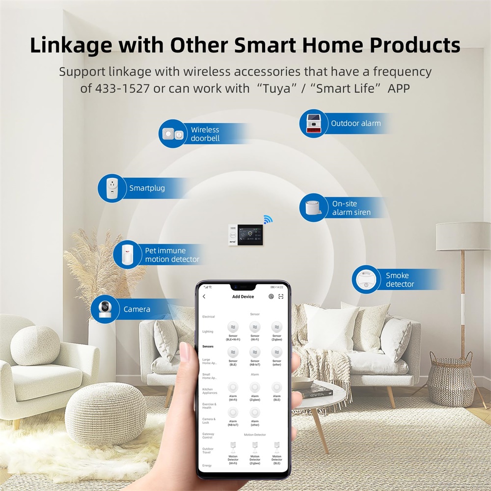 2.4G WIFI Smart GSM Alarm Syst - Smart Home Wiser ulasan dan harga