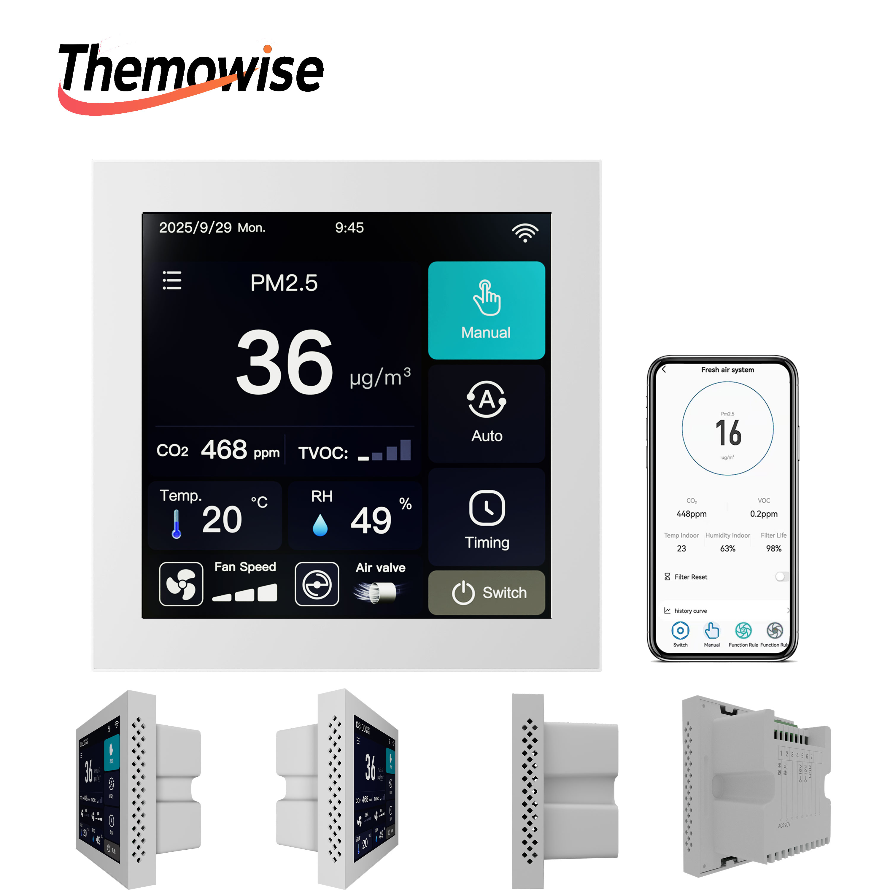 WIFI Home Smart Air Quality Ma - Smart Home Ventilation System ulasan dan harga