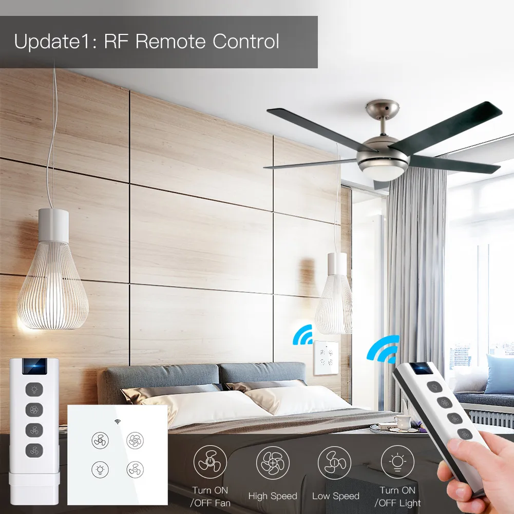 New WiFi RF Smart Ceiling Fan  - Smart Home Ventilation System ulasan dan harga