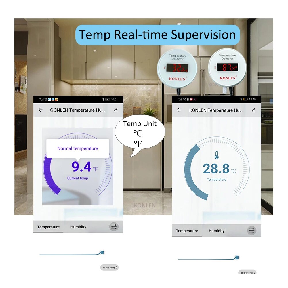 KONLEN Tuya Wifi Temperature S - Smart Home Green ulasan dan harga