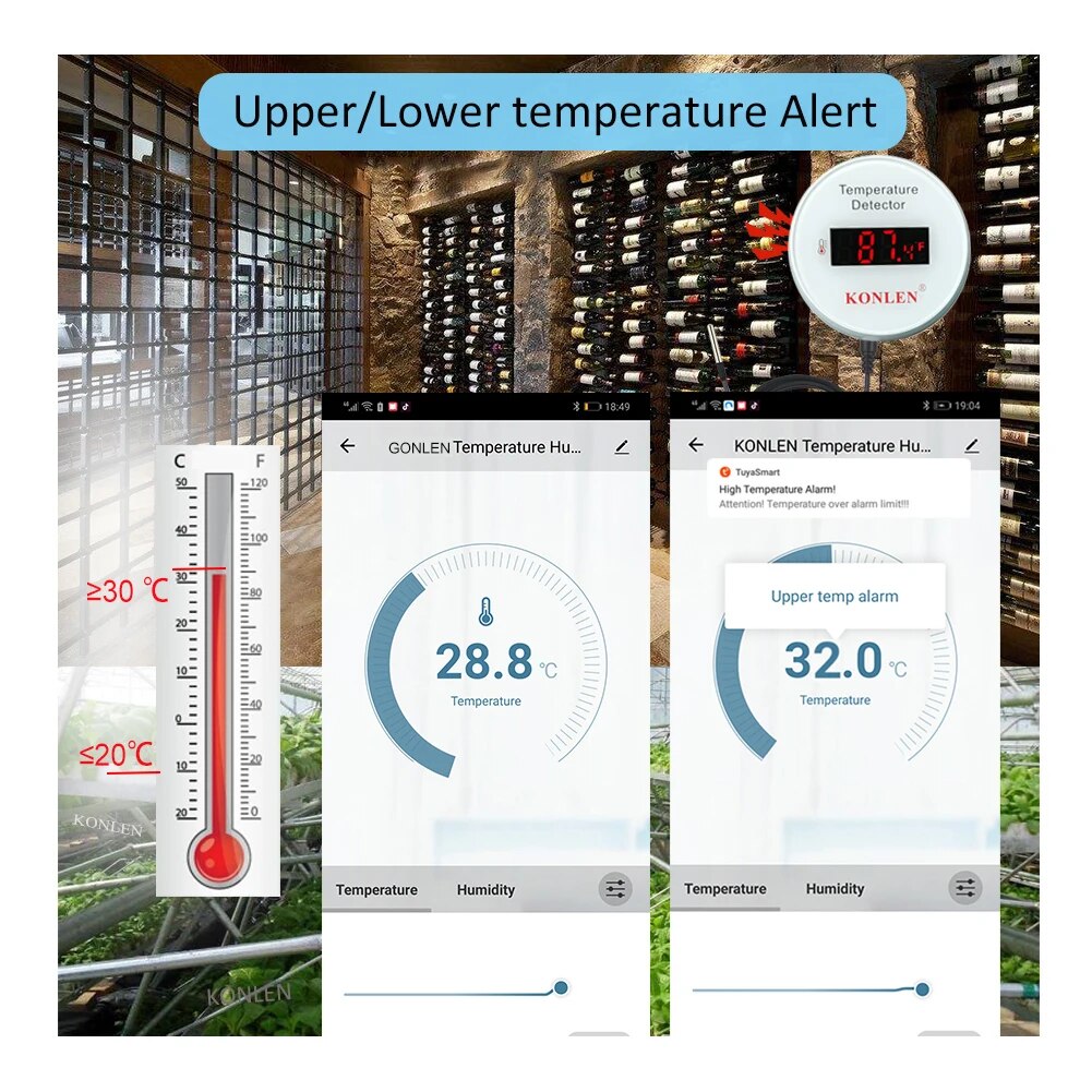KONLEN Tuya Wifi Temperature S - Smart Home Green ulasan dan harga