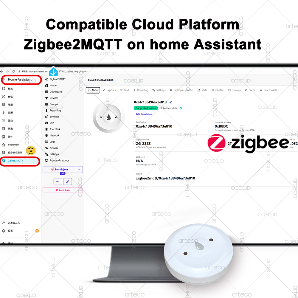 Tuya Smart Zigbee Water Sensor - Smart Home Zentrale ulasan dan harga