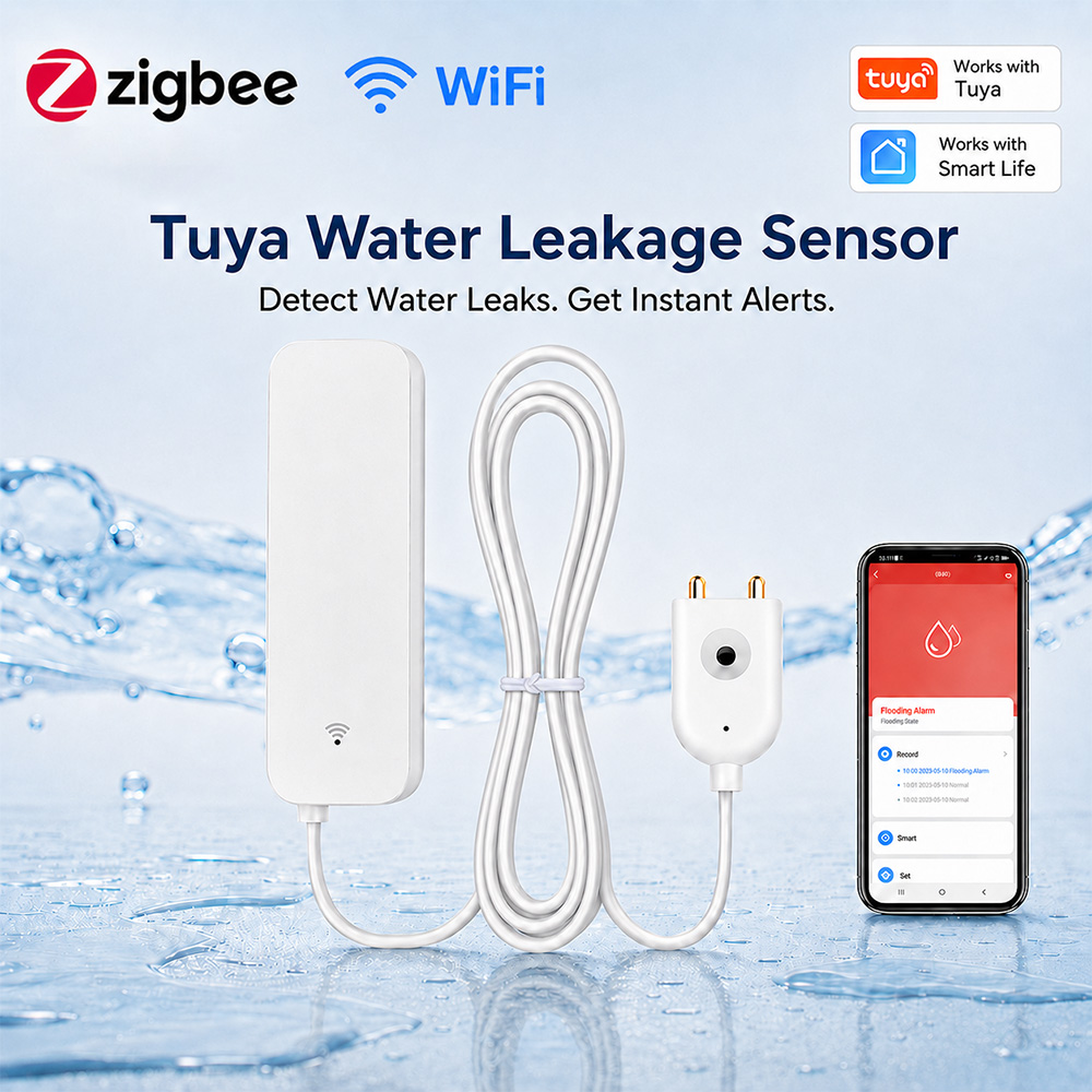 ZigBee WiFi Water Leak Sensor  - Smart Home Green ulasan dan harga