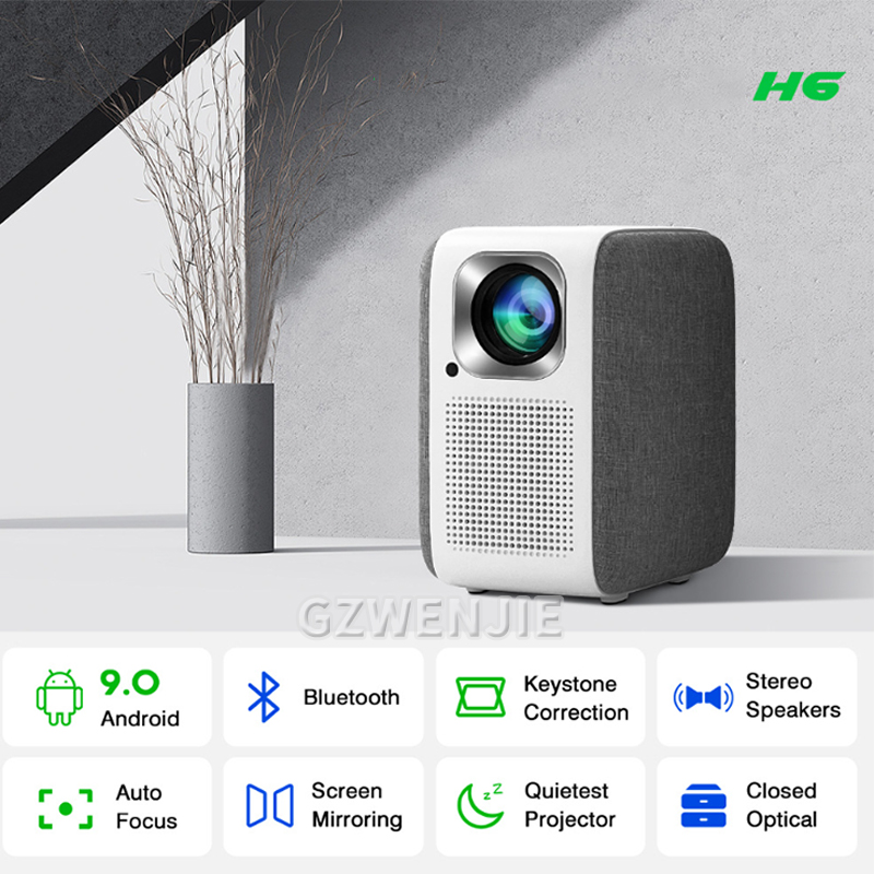 H6 Mini Projector LED 1080P Fu - Smart Home Video ulasan dan harga