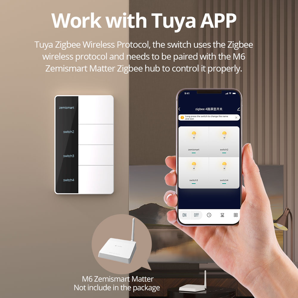 1234 Gang US Type Zigbee Push  - Smart Home Hub ulasan dan harga
