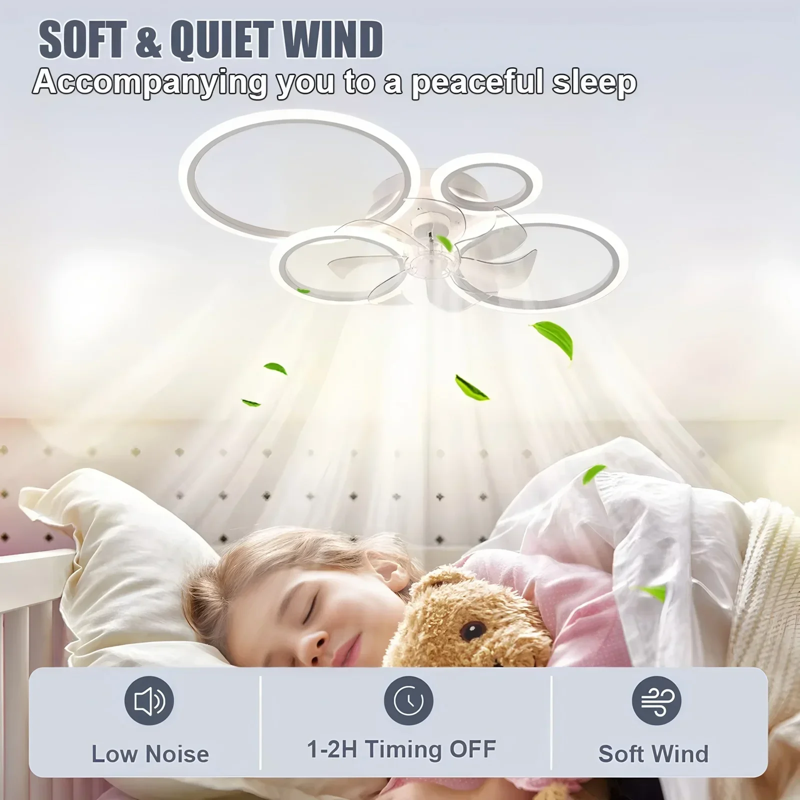 Ring Ceiling Fan with LED Ligh - Smart Home Ventilation System ulasan dan harga