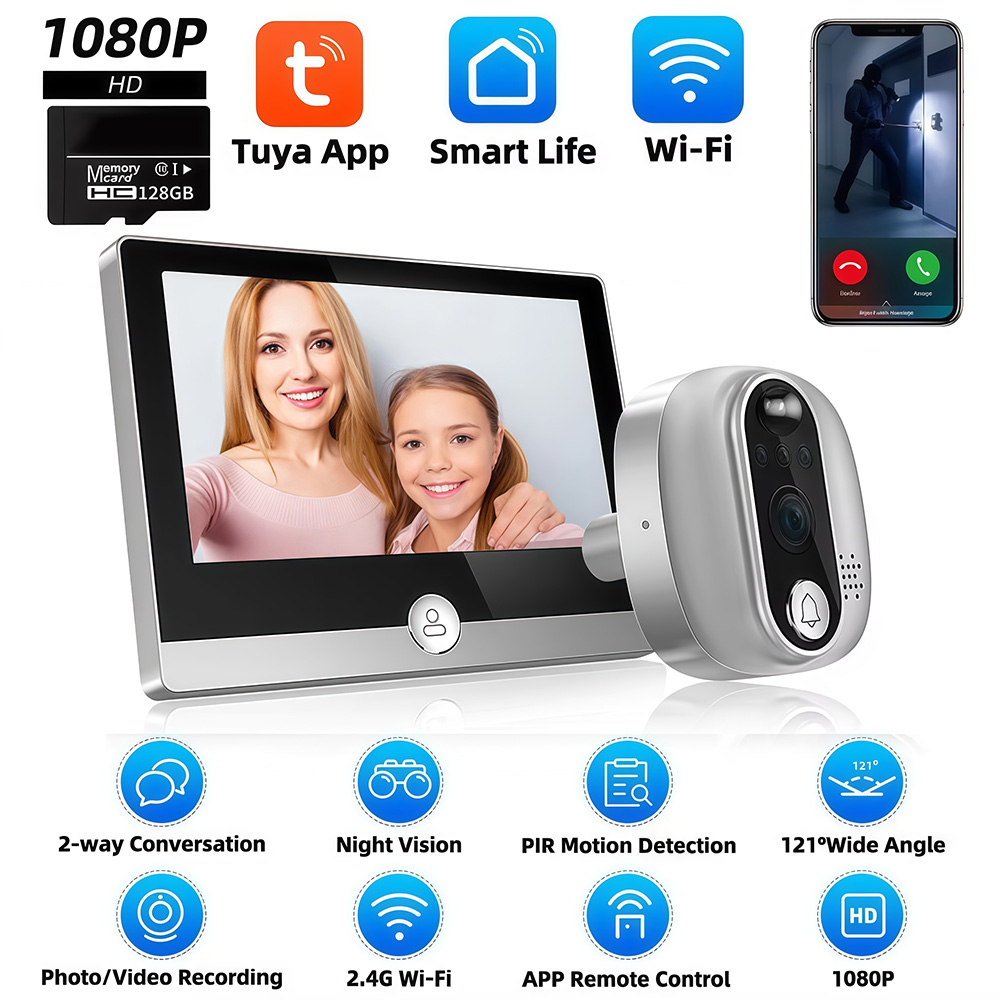 Tuya 1080P WiFi Door Bell Came - Smart Home Wiser ulasan dan harga