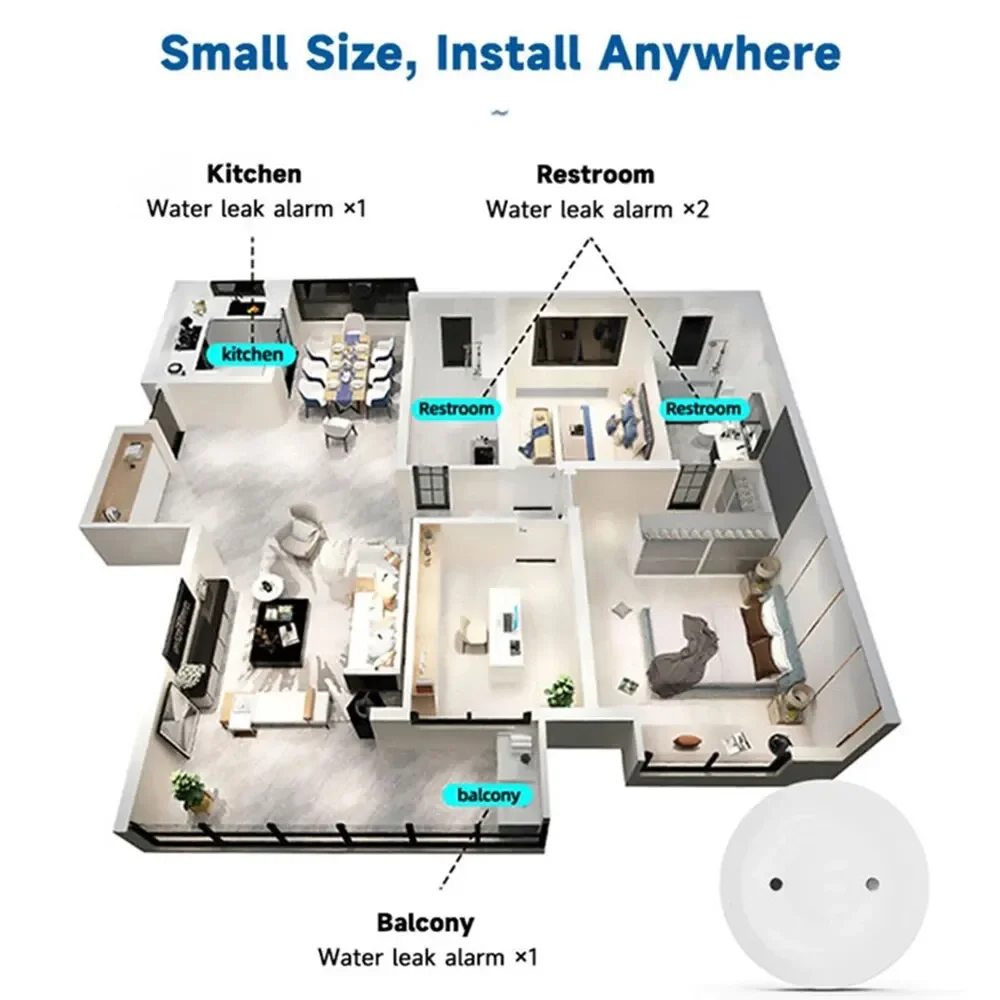 Zigbee Water Leak Sensor for T - Smart Home Green ulasan dan harga