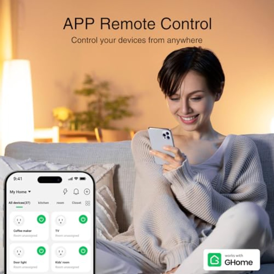 Plug, WiFi Smart Plugs Work wi - Smart Home Hub ulasan dan harga