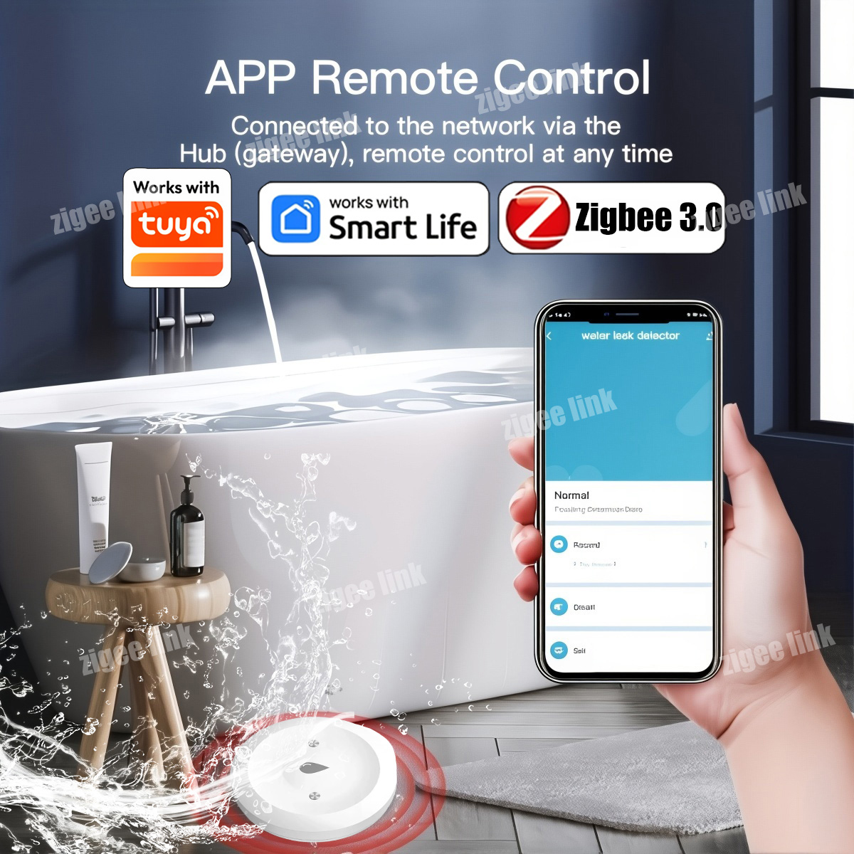 ZigBee 3.0 Water Sensor Smart  - Smart Home Zentrale ulasan dan harga