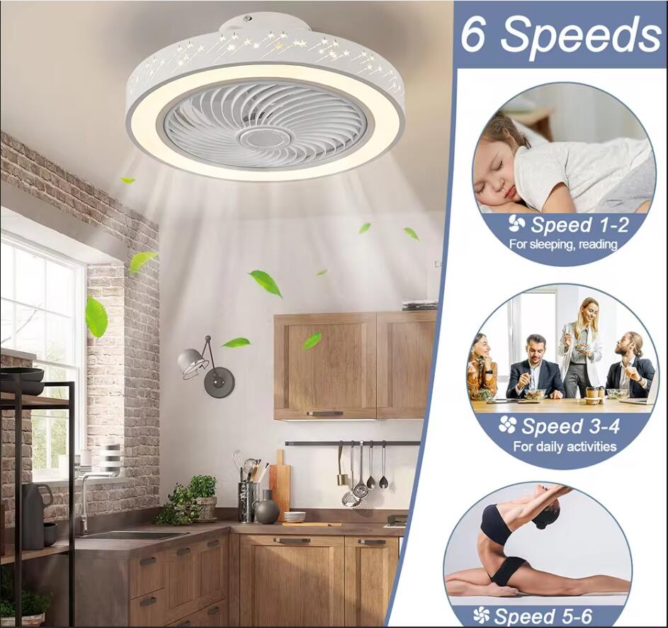 46CM Smart App Ceiling Fan wit - Smart Home Ventilation System ulasan dan harga