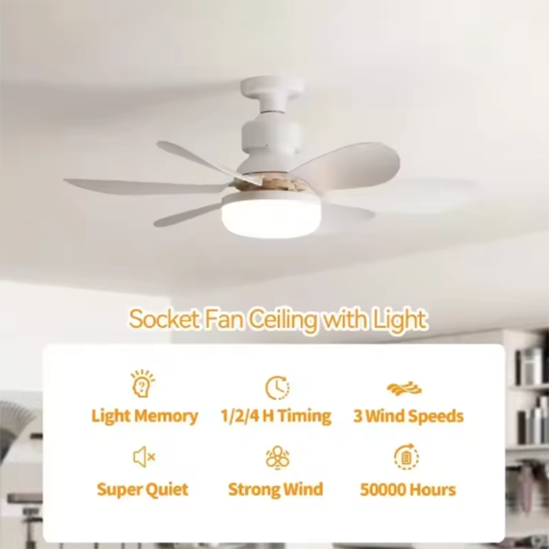2026 Home E27 LED Ceiling Fan  - Smart Home Ventilation System ulasan dan harga
