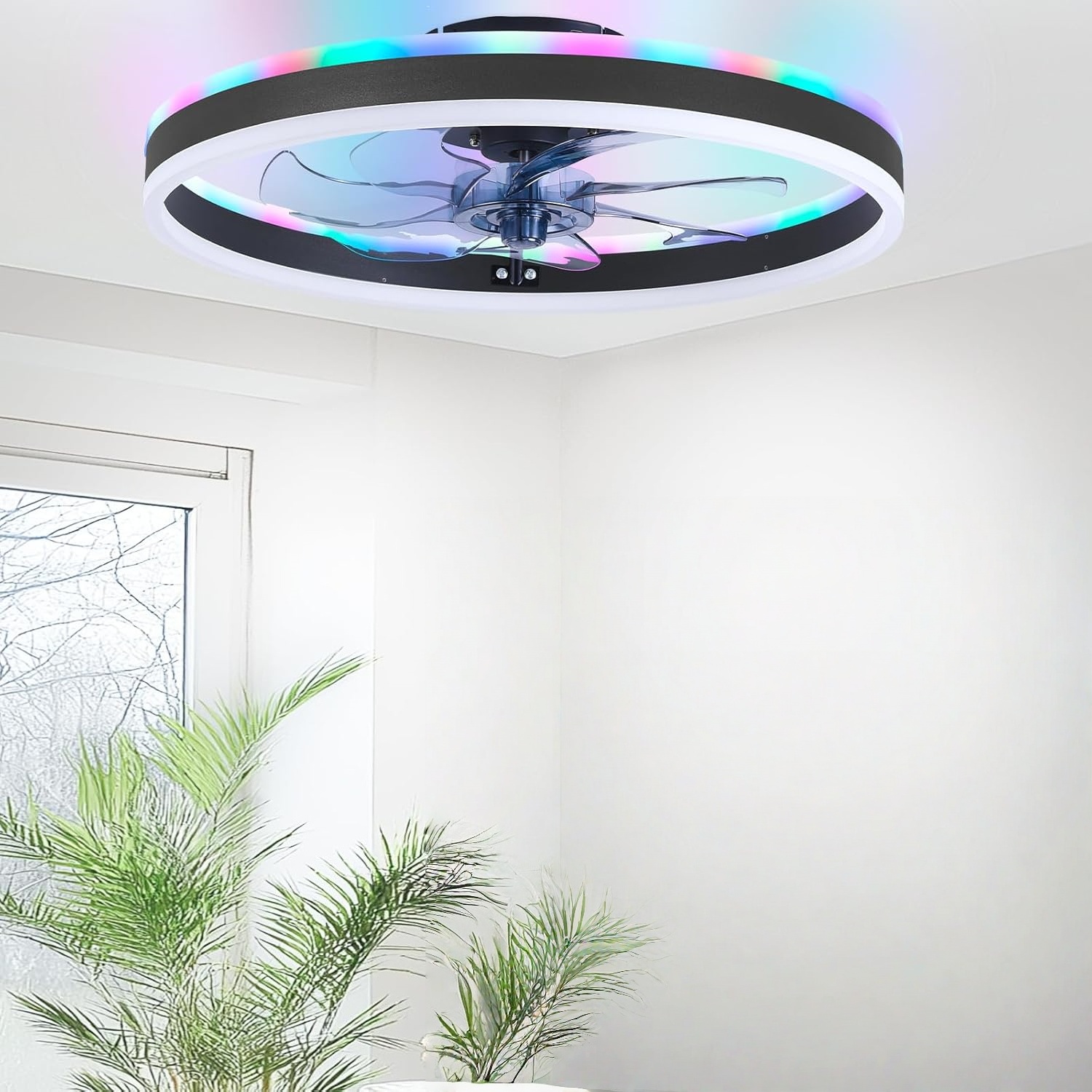 RGB Smart Ceiling Fan Light 6- - Smart Home Ventilation System ulasan dan harga