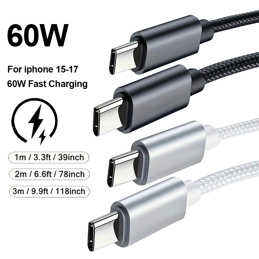 60W Braided USB C Cable 1M 2M  - Smart Home Samsung ulasan dan harga