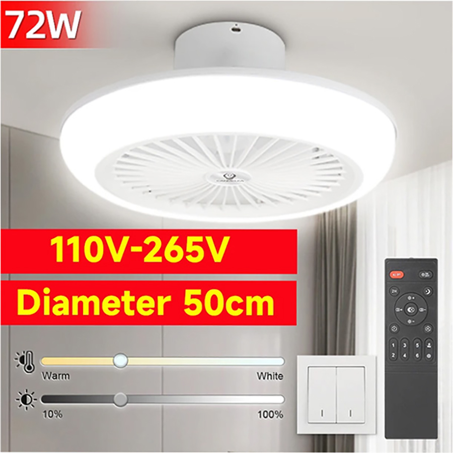 72W Ceiling Fan Ceiling Light  - Smart Home Ventilation System ulasan dan harga
