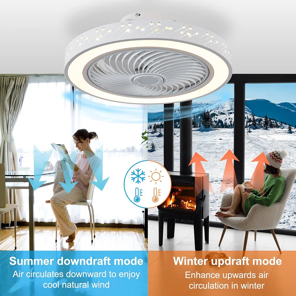 Smart App ceiling fan 46CM fan - Smart Home Ventilation System ulasan dan harga