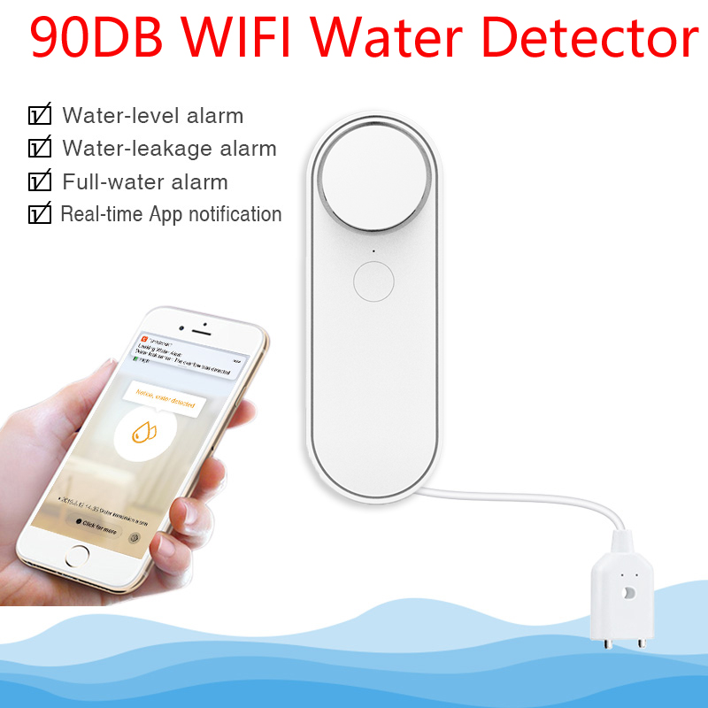 3M/5M WiFi Water Leak Detector - Smart Home Green ulasan dan harga