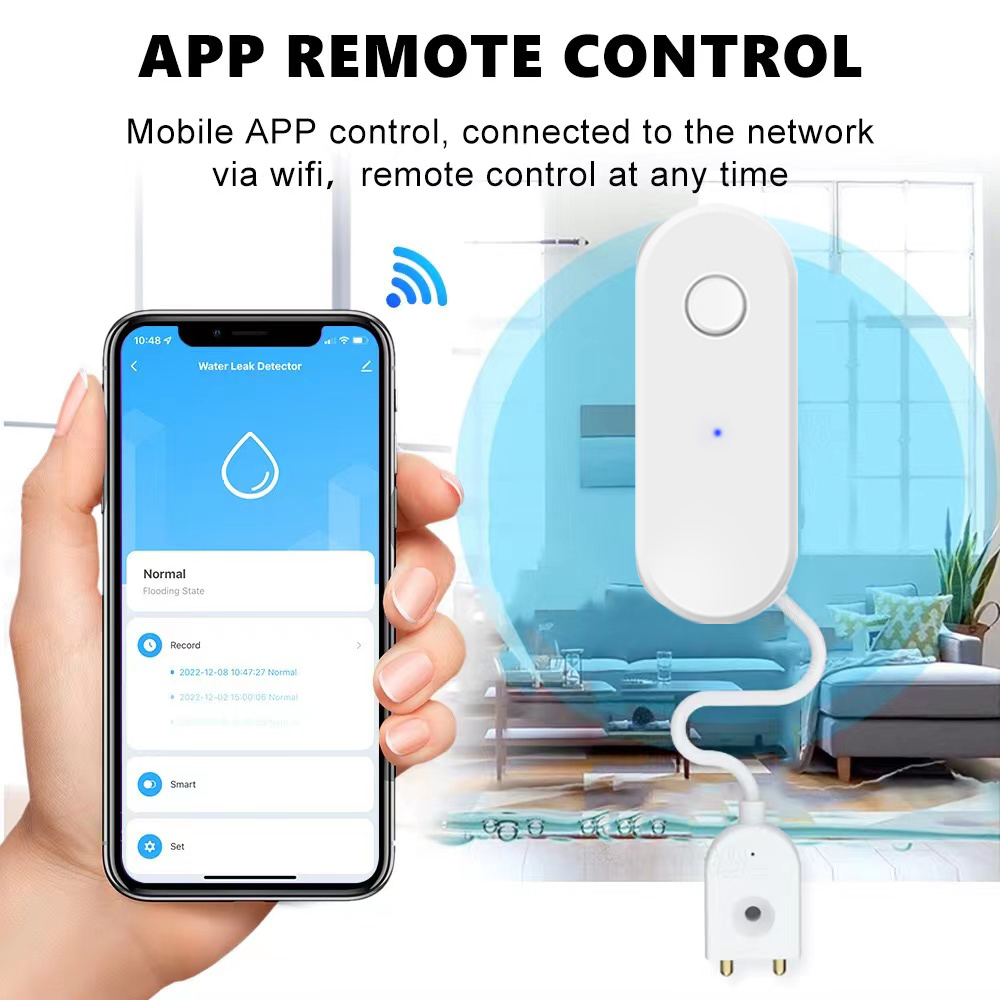Tuya WiFi Smart Water Leak Sen - Smart Home Green ulasan dan harga